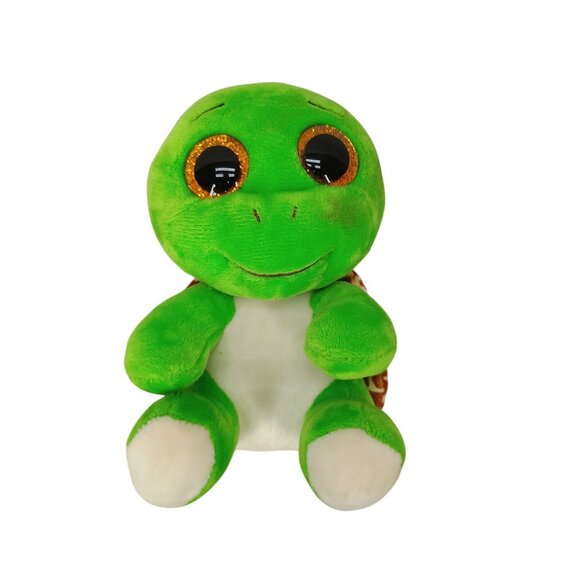 Ty Beanie Babies Turbo Turtle Plush Green & White Stuffed Toy With Giraffe Print - Picture 1 of 7